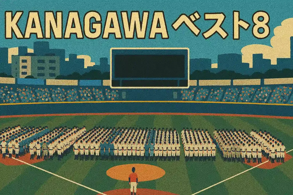 の甲子園を目指す高校野球神奈川県大会、ベスト8の熱戦が繰り広げられる横浜スタジアムの全景
