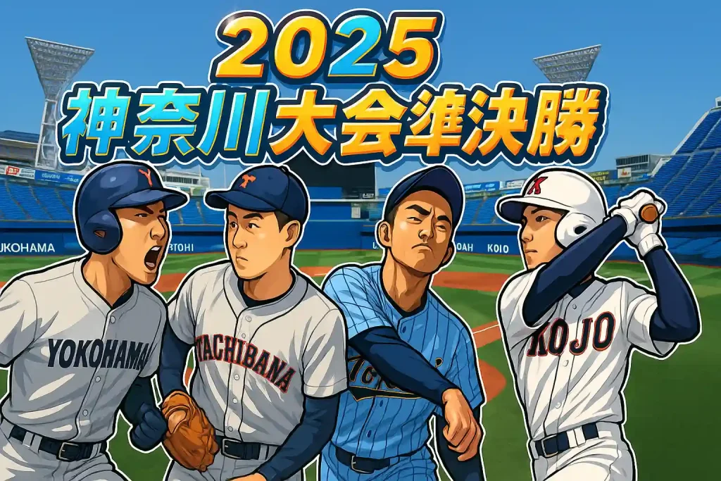 準決勝で対決する横浜高校と立花学園、東海大相模と向上高校のユニフォーム