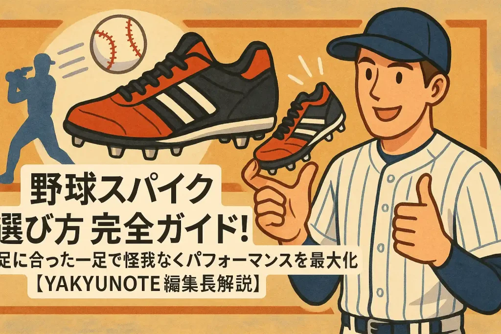 【野球スパイク 選び方】 完全ガイド!足に合った一足で怪我なくパフォーマンスを最大化