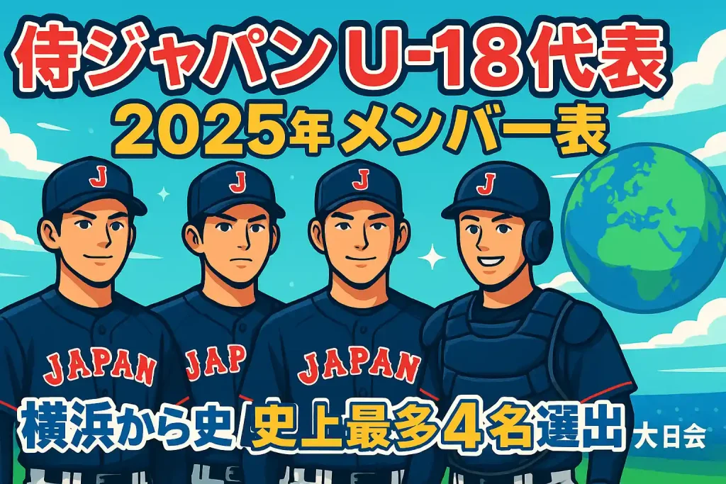 侍ジャパンU-18代表 2025年メンバー表 横浜から史上最多4名選出!世界大会
