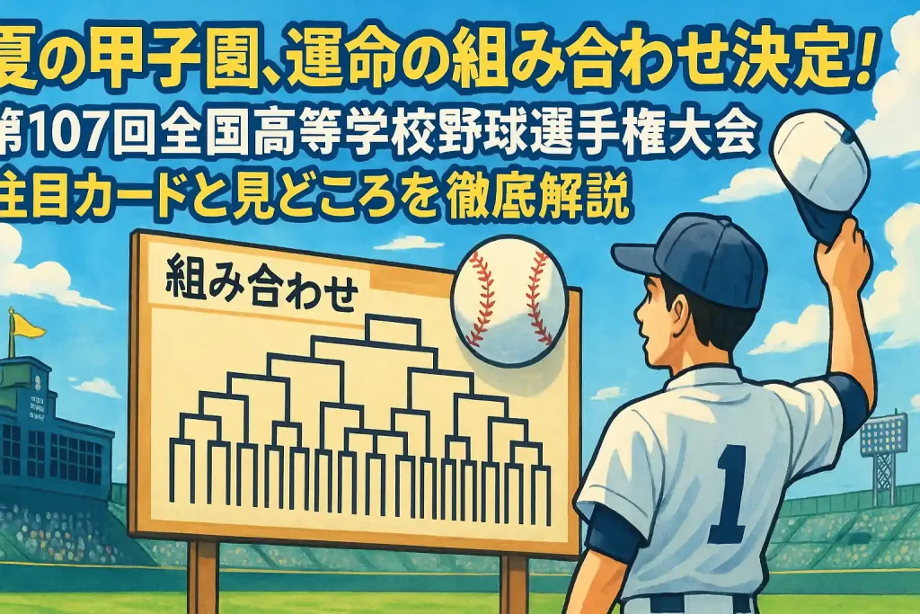 夏の甲子園、運命の組み合わせ決定！第107回全国高校野球選手権大会、注目カードと見どころを徹底解説