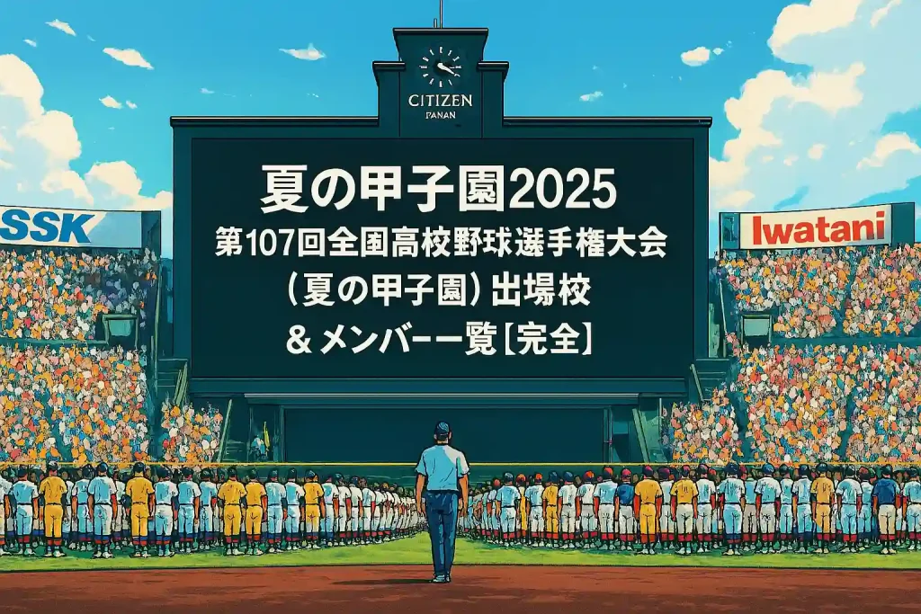 夏の甲子園2025|第107回全国高校野球選手権大会(夏の甲子園)出場校&メンバー一覧【完全版】