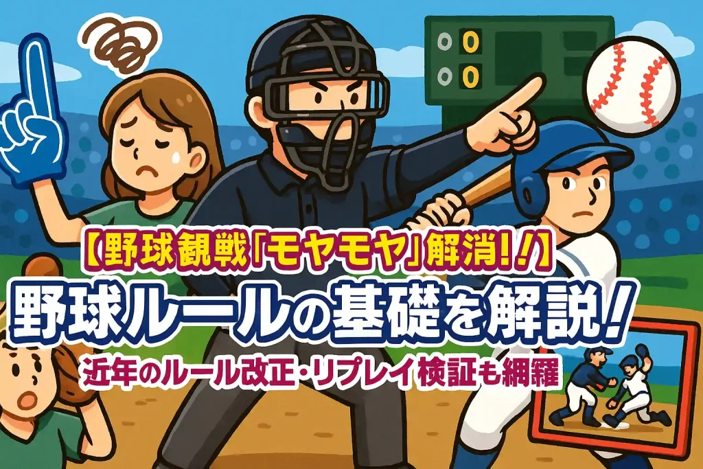 【野球観戦「モヤモヤ」解消!】野球ルールの基礎を解説!近年のルール改正・リプレイ検証も網羅