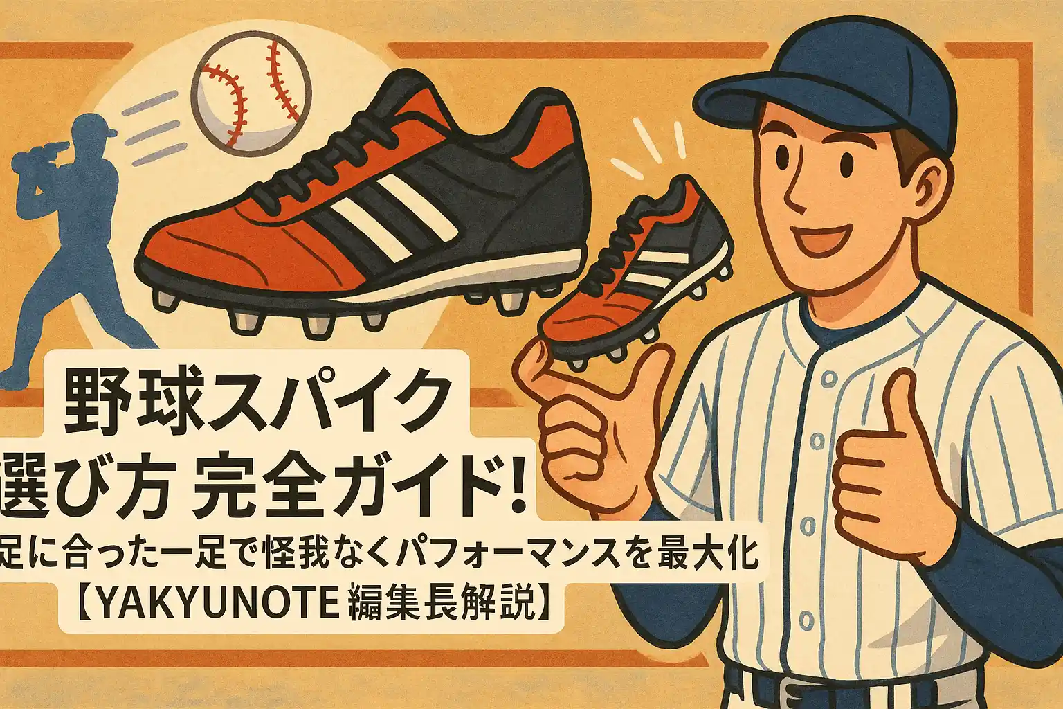 【野球スパイク 選び方】 完全ガイド！足に合った一足で怪我なくパフォーマンスを最大化