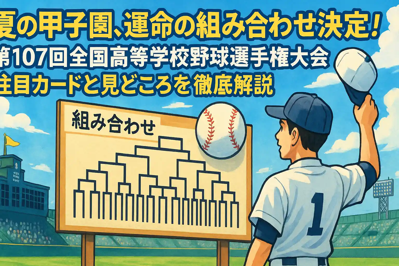 夏の甲子園、運命の組み合わせ決定！第107回全国高校野球選手権大会、注目カードと見どころを徹底解説