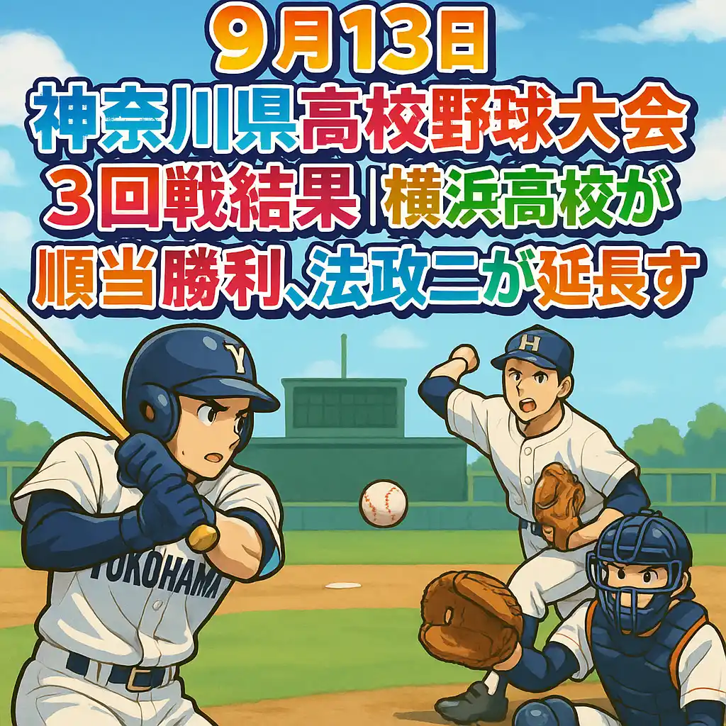 【9月13日】神奈川県高校野球秋季大会3回戦結果｜東海大相模・横浜が順当勝利、法政二が延長制す
