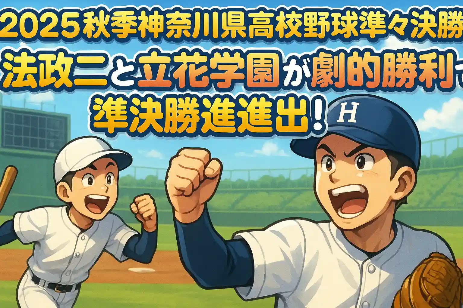 2025秋季神奈川県高校野球準々決勝：法政二と立花学園が劇的勝利で準決勝進出！