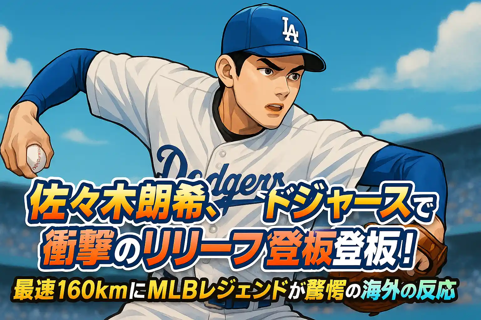 佐々木朗希、ドジャースで衝撃のリリーフ登板！最速160kmにMLBレジェンドが驚愕の海外の反応【新たな起用方法と大谷翔平の絆】