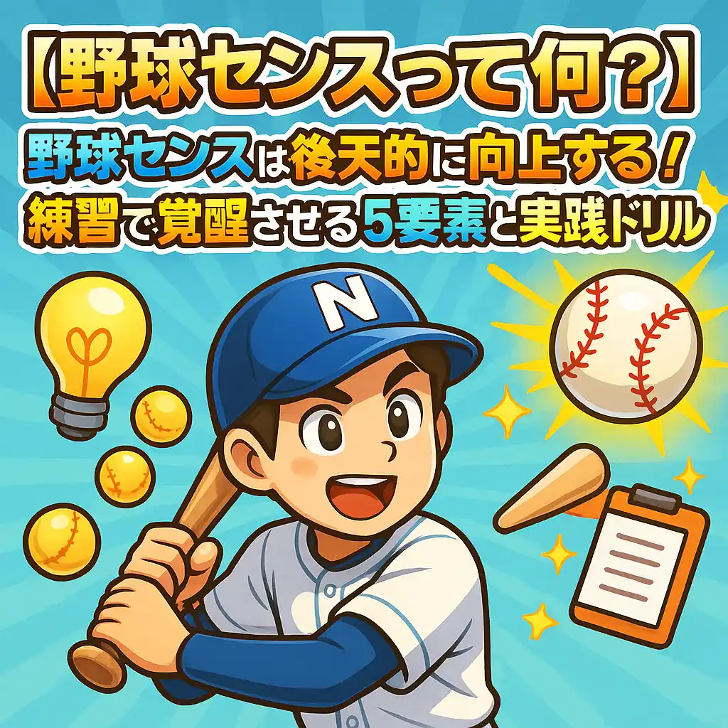 【野球センスって何？】野球センスは後天的に向上する！練習で覚醒させる5要素と実践ドリル