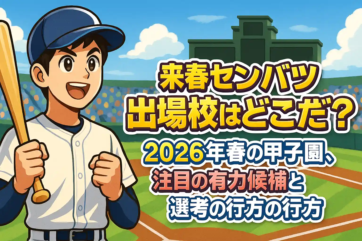 来春センバツ出場校はどこだ？2026年春の甲子園、注目の有力候補と選考の行方 横浜・関東第一など